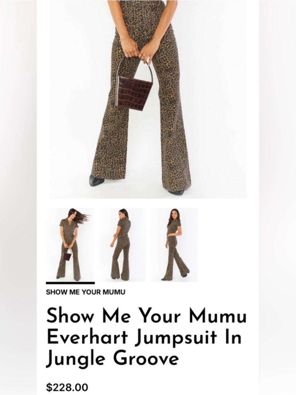 *VIRAL DEADSTOCK* Show Me Your Mumu Everhart Jumpsuit in Jungle Groove
